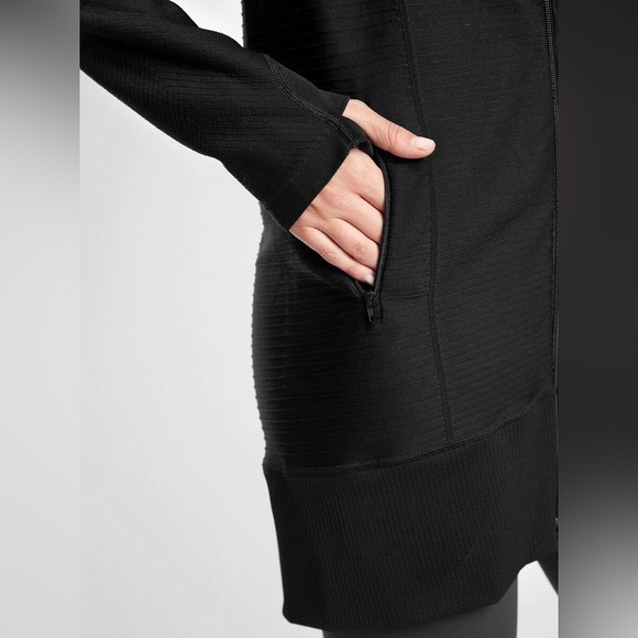 EUC - Athleta Rye Full Zip Jacket - Size LP - Black - Picture 4 of 8